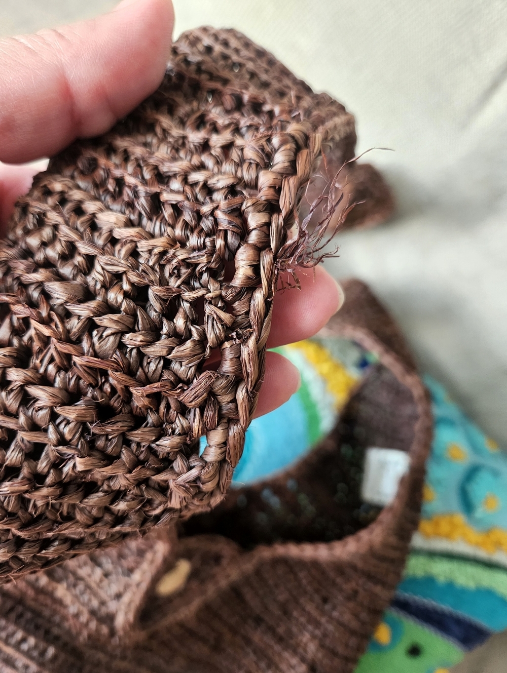 Helen Kaminski Brown Woven Crossbody Tote - Picture 8 of 12